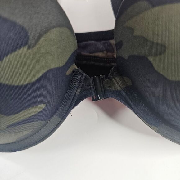 VICTORIA'S SECRET PINK CAMO PRINT STRAPPY BACK BRA SIZE 34D - Picture 4 of 6